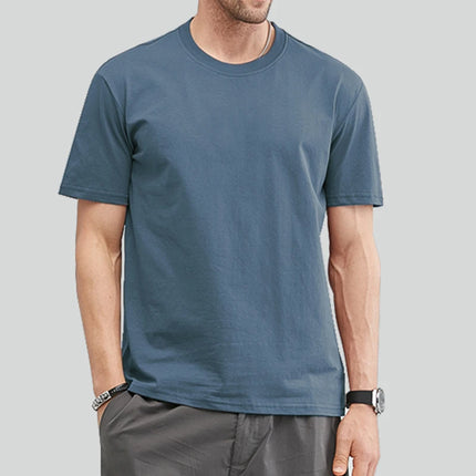 Unisex Basic T-skjorte i 100% Bomull – Oversized Ensfarget Topp for Menn, Kvinner og Ungdom | Komfortabel Sommertee