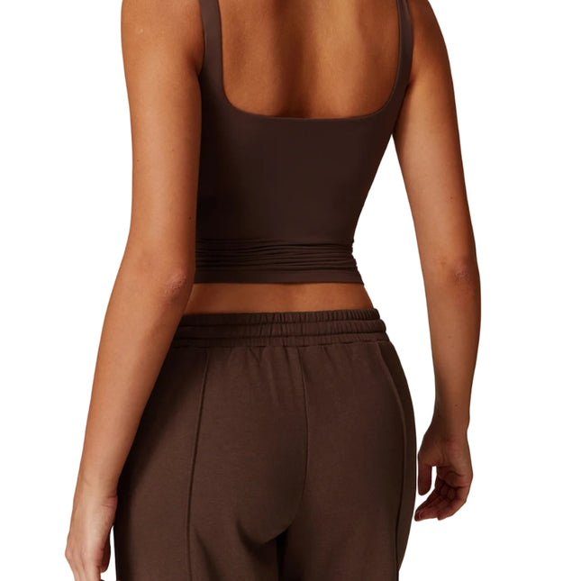 Sports-BH & Treningssinglet for Dame – Kvadratisk utringning og tettsittende passform