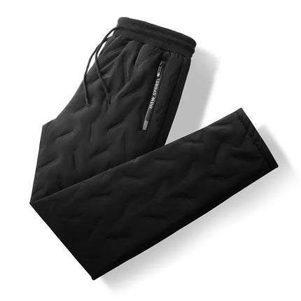Vinter Forede Bukser for Menn – Vindtette & Vanntette Dunjoggers med Ullfôr | Warm, komfortabel und komfortabel für Ski und Freizeit