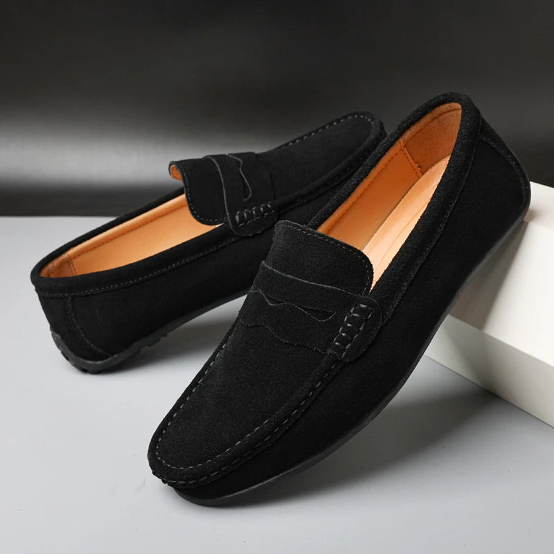 Myke Semskede Loafers for Herre – Komfortable Slip-On Mokasiner i Størrelse 38–47