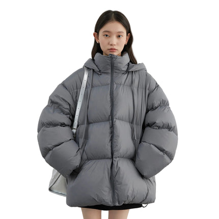 Dunjakke for Dame – 90% Hvit Andedun | Løs, Lett og Varm Hettejakke til Høst & Vinter 2024