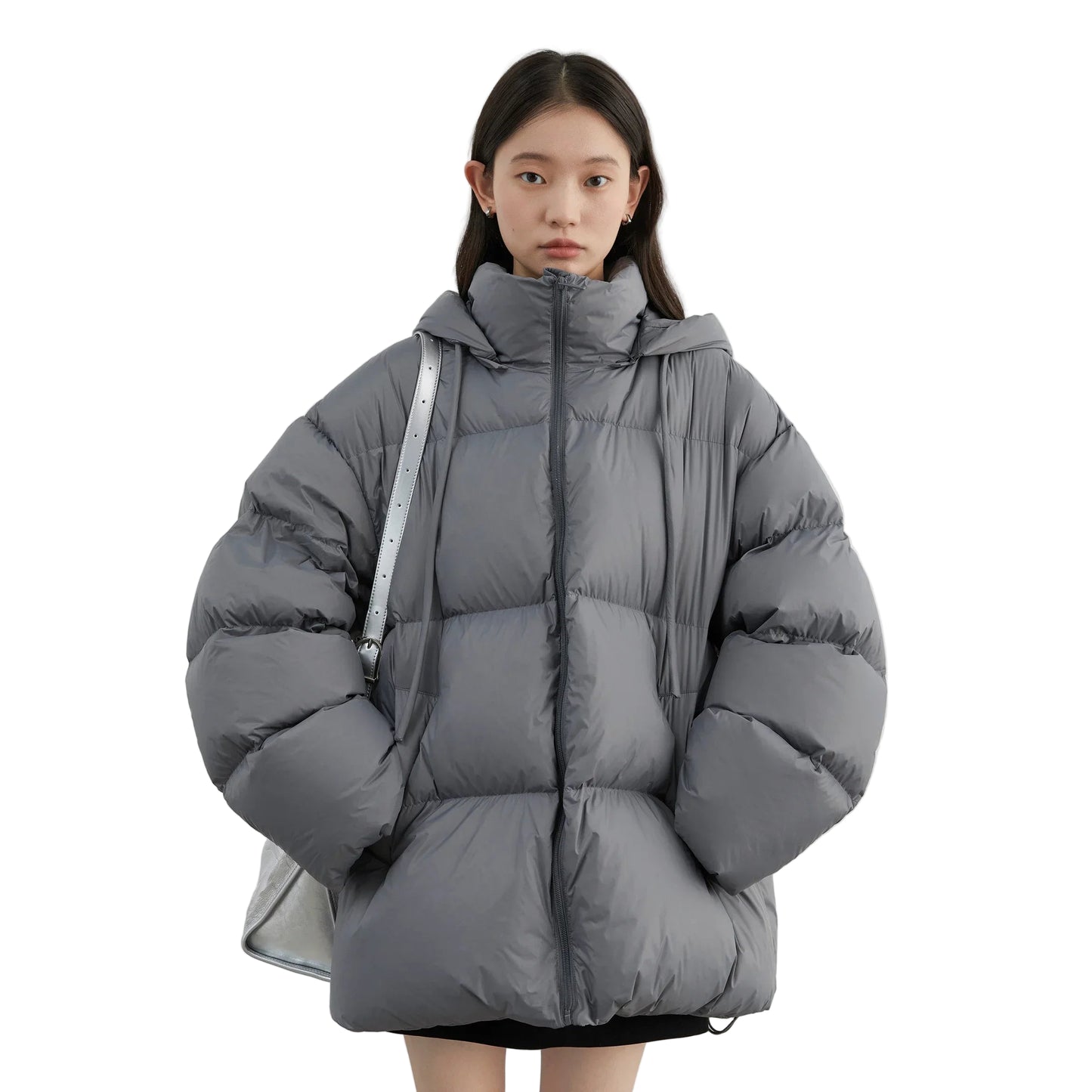 Dunjakke for Dame – 90% Hvit Andedun | Løs, Lett og Varm Hettejakke til Høst & Vinter 2024