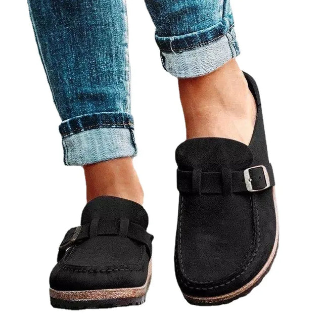 Damesko i Retro Stil – Komfortable Slip-on Loafers med Plattformsåle