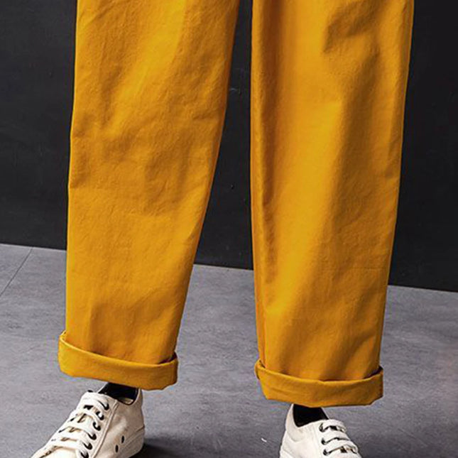 Retro Arbeidsoverall for Herre – Løs Passform i Khaki, Trendy Streetwear-Stil (2024 Nyhet)