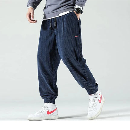 Trendy Cordfløyelsbukser for Herre – Løse og Komfortable Bukser til Høst og Vinter
