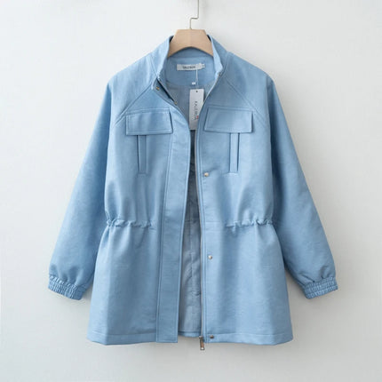 Kunstskinnjakke for Dame – Justerbar Midje & Elegant Design | Trendy Høstjakke 2025