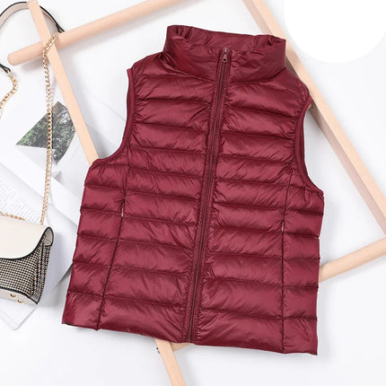 Dame Dunvest – Ultralett & Varm i Hvit Andedun | Puffer Vest Høst/Vinter 2025 (opptil 8XL)