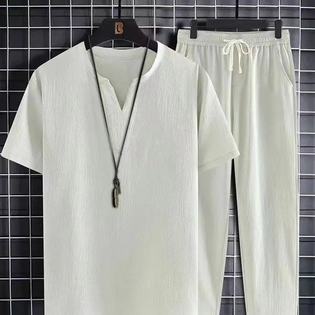 Sommer Joggedress for Menn – T-skjorte + Bukse Sett fra MOOWNUC | Sporty og Komfortabelt