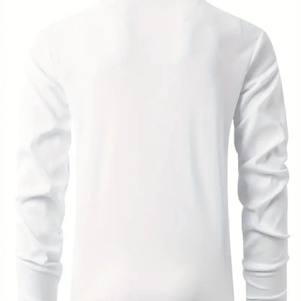 Langermet Polo for Menn – Klassisk Business-Casual Skjorte med Krage (Vår & Høst)