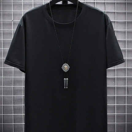 Oversized T-skjorte for Herre – Streetwear i Bomull med Print, Kort Erm og Løs Passform