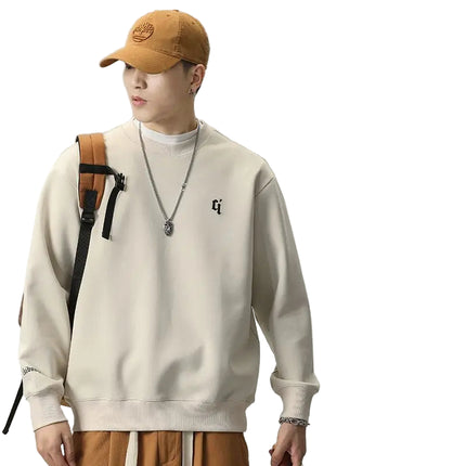 Herre Genser – Klassisk Rund Hals, Ensfarget & Komfortabel | Business Casual Høst/Vinter