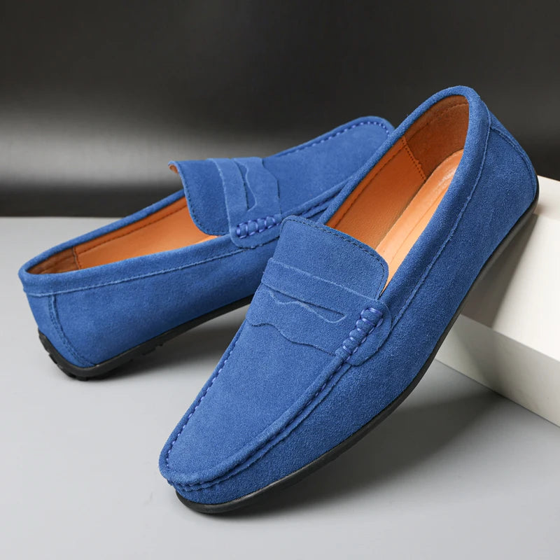 Myke Semskede Loafers for Herre – Komfortable Slip-On Mokasiner i Størrelse 38–47