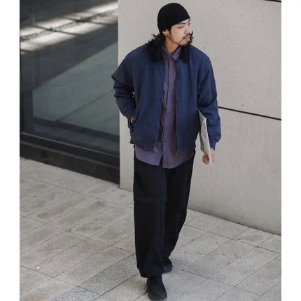 Unisex Vintage Bomberjakke – Løs Cargo Streetwear Jakke for Menn og Kvinner | Urban Cityboy Stil til Vår og Høst