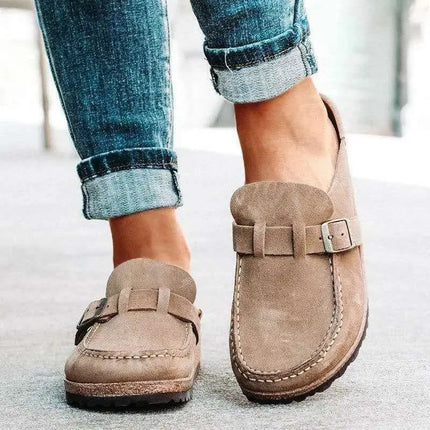 Damesko i Retro Stil – Komfortable Slip-on Loafers med Plattformsåle