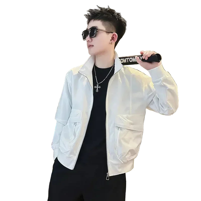 Herrejakke – Slim Fit & Ensfarget | Trendy Harajuku-inspirert Vinterjakke 2024