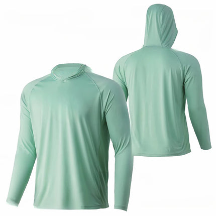 Fiskehettegenser for Menn – Pustende UV-beskyttelse til Sommer og Utendørsbruk | Langermet Angler Hoodie for Sport og Friluft