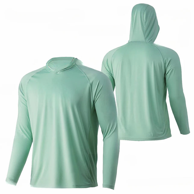 Fiskehettegenser for Menn – Pustende UV-beskyttelse til Sommer og Utendørsbruk | Langermet Angler Hoodie for Sport og Friluft