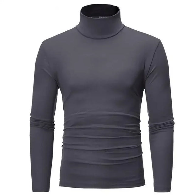 Herre Vinterundertøy – Termisk Langermet Trøye med Høy Hals | Slim Fit & Varm Baselayer