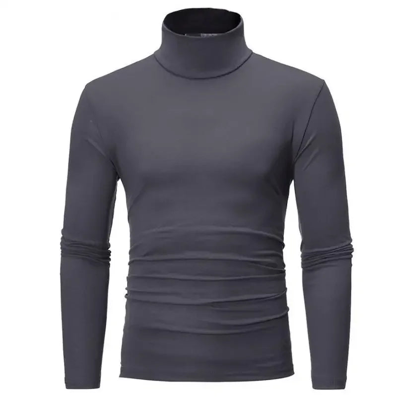 Herre Vinterundertøy – Termisk Langermet Trøye med Høy Hals | Slim Fit & Varm Baselayer