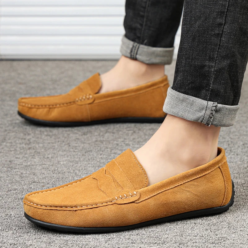 Myke Semskede Loafers for Herre – Komfortable Slip-On Mokasiner i Størrelse 38–47