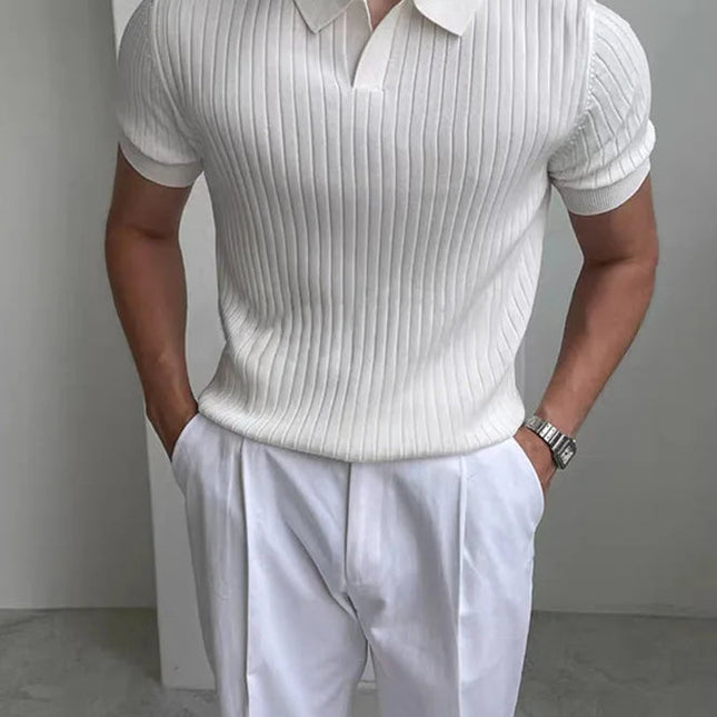 Sommer Polo T-skjorte for Herre – Slim Fit, Pustende og Hurtigtørkende