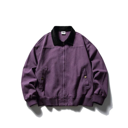 Unisex Vintage Bomberjakke – Løs Cargo Streetwear Jakke for Menn og Kvinner | Urban Cityboy Stil til Vår og Høst