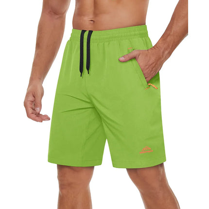 Hurtigtørkende Treningsshorts for Herre – Sommershorts med Glidelåslommer til Løping, Gym og Tur