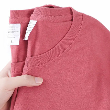 Unisex T-skjorte i 100% Bomull – Sommer Loose Fit, Ensfarget