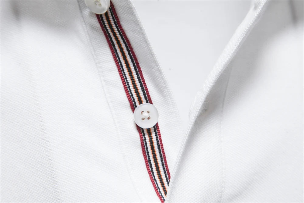 Klassisk Pique Polo for Herre – Kortermet i Bomull, Ensfarget og Perfekt til Sommeren