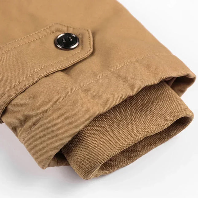 Herre Vinterjakke med Hette – Militærstil, Varm Parkas & Snøjakke