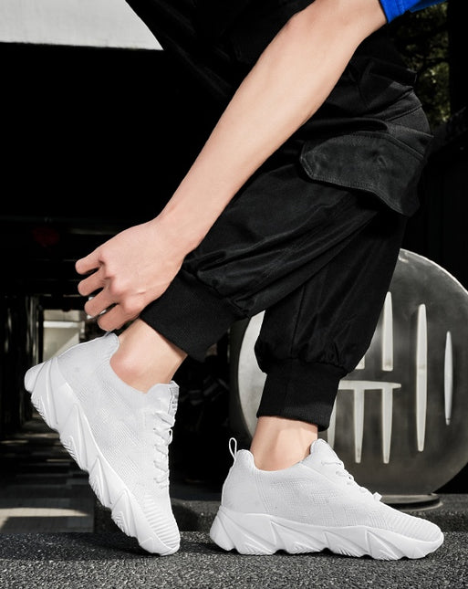 Løftende Sneakers for Menn og Kvinner – 6 cm Usynlig Høydeøkning og Mesh-komfort