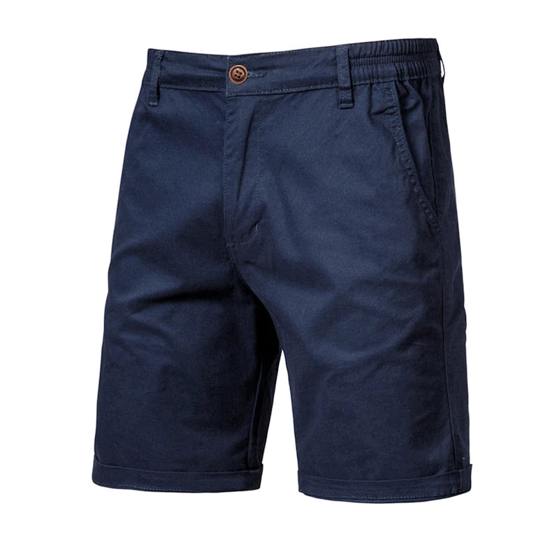 Herreshorts i 100% Bomull – Ensfargede, Komfortable og Stilrene til Sommer, Fritid og Casual Business