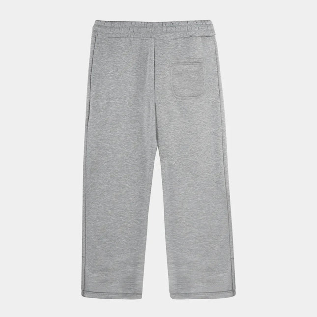 Y2K Joggebukse – Grå Brodert Streetwear | Unisex Retro Hip Hop Sweatpants