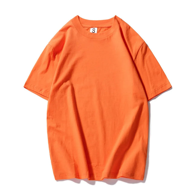 Klassisk bomulls T-skjorte for herre – ensfarget, myk og behagelig