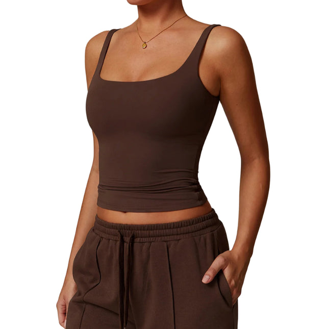 Sports-BH & Treningssinglet for Dame – Kvadratisk utringning og tettsittende passform