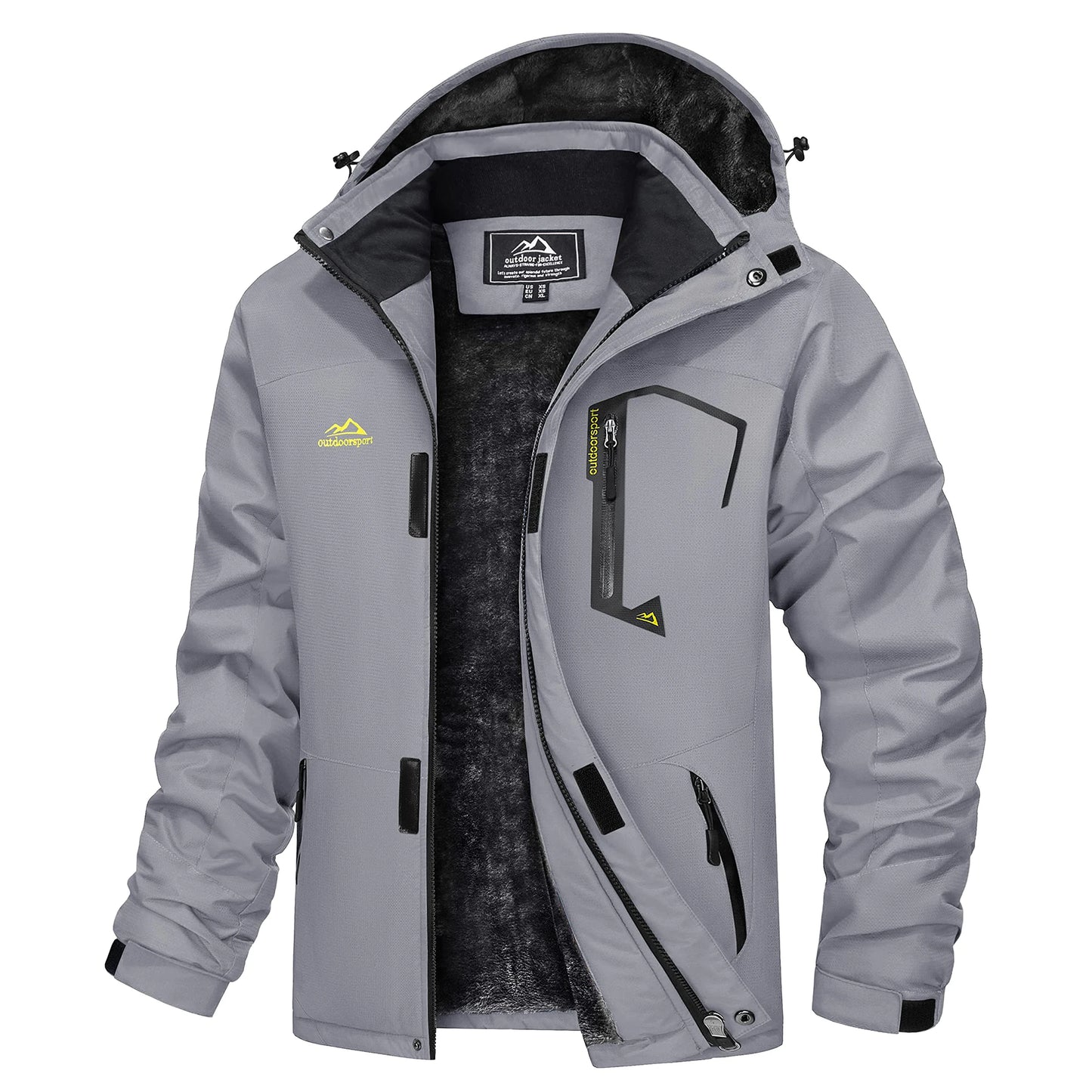 Herre Skijakke – Vanntett & Varm Parkas med Hette | Tykk Vinterjakke til Snø & Kulde