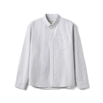 Klassisk Stripet Skjorte for Menn – Oversized Oxford Skjorte i 100 % Bomull | Smart Casual Stil til Høst og Vinter 2025