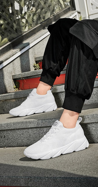 Løftende Sneakers for Menn og Kvinner – 6 cm Usynlig Høydeøkning og Mesh-komfort