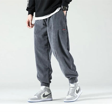 Trendy Cordfløyelsbukser for Herre – Løse og Komfortable Bukser til Høst og Vinter