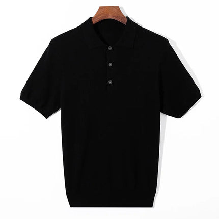 Merinoull Polo T-skjorte til Herre – 100% Merino, Strikket & Lett Sommerstil