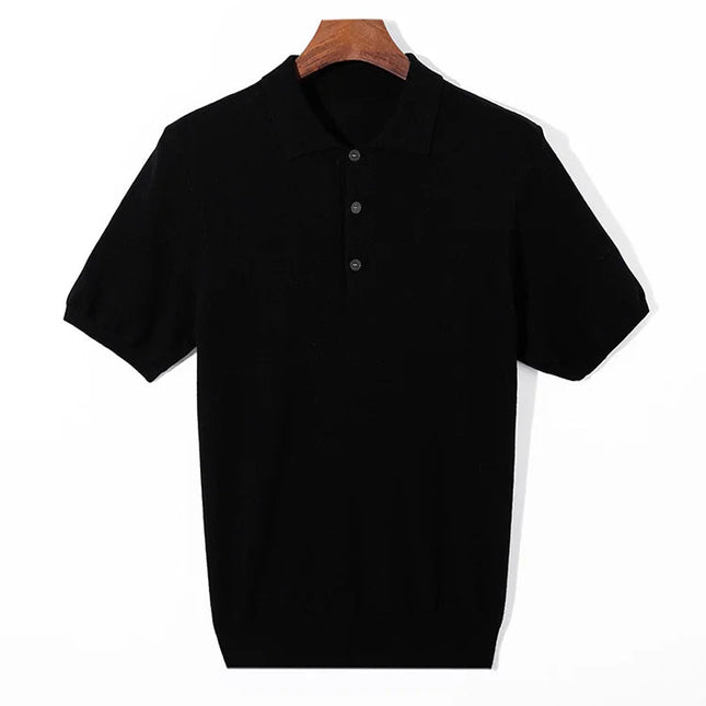 Merinoull Polo T-skjorte til Herre – 100% Merino, Strikket & Lett Sommerstil