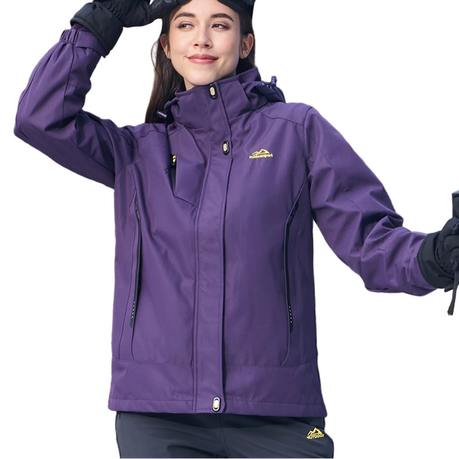 Dame 3-i-1 Vinterjakke – Vanntett & Vindtett Skijakke med Fleecefôr | Allsidig Parkas til Tur & Hverdag