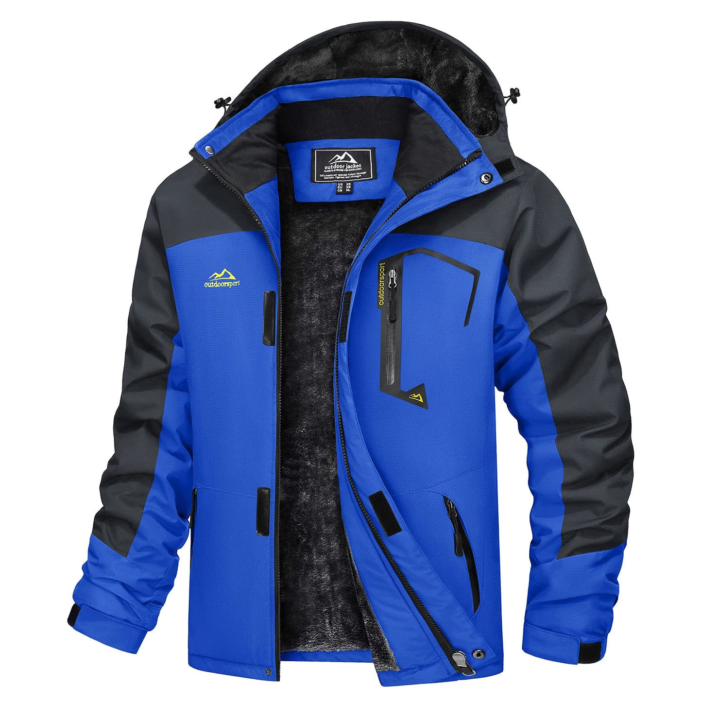 Herre Skijakke – Vanntett & Varm Parkas med Hette | Tykk Vinterjakke til Snø & Kulde
