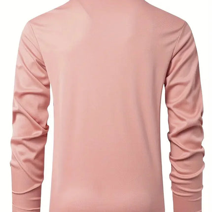 Langermet Polo for Menn – Klassisk Business-Casual Skjorte med Krage (Vår & Høst)