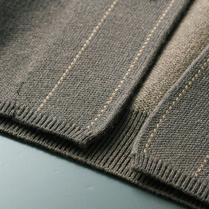 Herre Strikket Ulljakke – Varm Business Cardigan i Kasjmirblanding