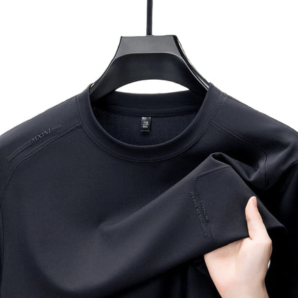 Sommer T-skjorte for Herre – Ensfarget Rund Hals | Komfortabel, Pustende og Elegant i Koreansk Stil