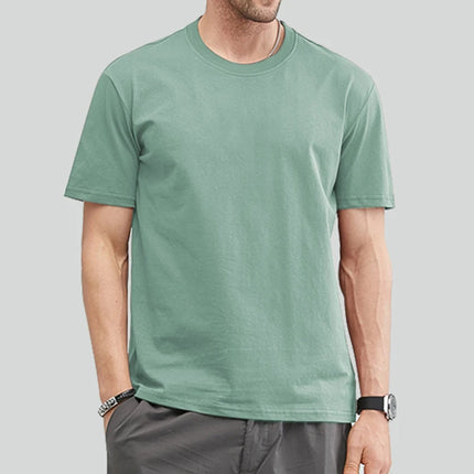 Unisex Basic T-skjorte i 100% Bomull – Oversized Ensfarget Topp for Menn, Kvinner og Ungdom | Komfortabel Sommertee