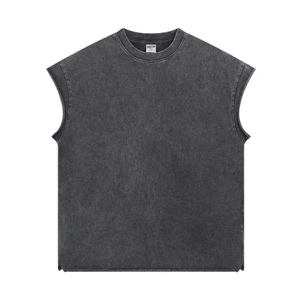 Oversized Batik Tank Top til Herre – 275gsm Vintage Sleeveless Vest