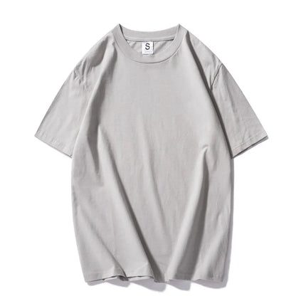 Klassisk bomulls T-skjorte for herre – ensfarget, myk og behagelig