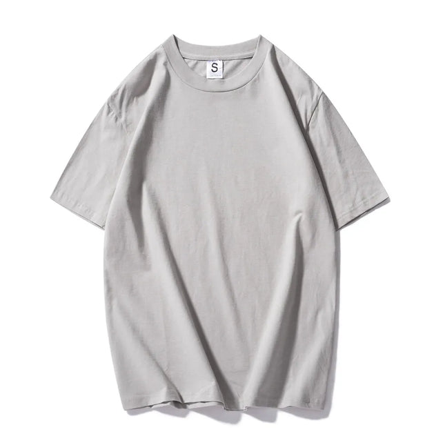 Klassisk bomulls T-skjorte for herre – ensfarget, myk og behagelig